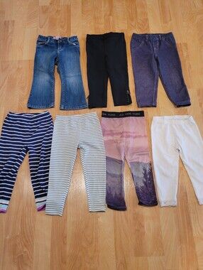 Toddler Girl Pants Leggings Bundle Jeans Bundle Size 2T